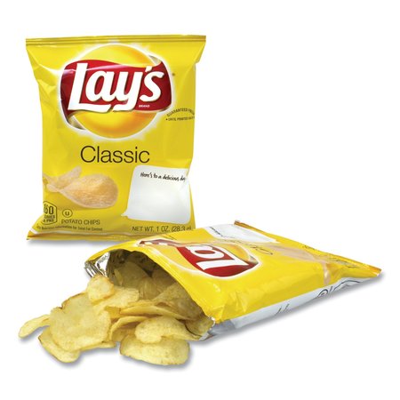 LAYS Regular Potato Chips, 1 oz Bag, PK50 32621
